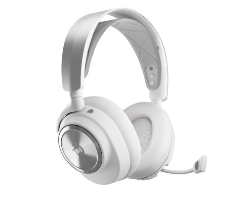 Steelseries Arctis Nova Pro Wireless Zestaw słuchawkowy Przewodowy i Bezprzewodowy Opaska na głowę Gaming Bluetooth Srebrny, Biały - 2007535