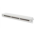 Digitus Panel krosowy (patch panel) 19'' 24x RJ45, LSA poziom, kat.5e, ekranowany, 1U, szary, prowadnica kabli - 1930801