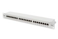 Digitus Panel krosowy (patch panel) 19'' 24x RJ45, LSA poziom, kat.5e, ekranowany, 1U, szary, prowadnica kabli - 2435677