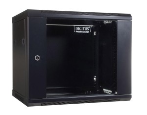 Szafa sieciowa wisząca 19" 9U rack 600x450, DN-WU19 09U/450 drzwi szyba, szara, niedzielona, niezłożona, 60kg