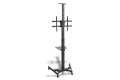 Stojak mobilny pojedynczy z półką DIGITUS 1xLCD max. 70" max. 50kg pivot - 2181902