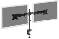 Stojak biurkowy podwójny z zaciskiem DIGITUS, 2xLCD, max. 27", max. 8kg, uchylno-obrotowy 360° PIVOT - 1770645