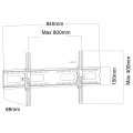 Uchwyt do TV Maclean MC-422, max VESA 800x400, 43-100", 120kg, reg. odchylenia +15°~-15° - 2069464