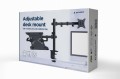 Gembird MA-DA-03 Biurkowe ramię na jeden monitor i podstawką na notebooka (regulowane), od 17" do 32", obciążenie do 9 kg - 2436561