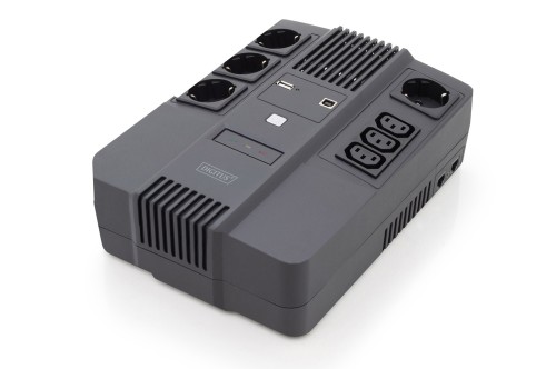 UPS UPS Line-Interactive 800VA/480WAVR 4xSCHUKO 3xIEC C13 1xUSB A 1x USB B RJ45 - 1938300