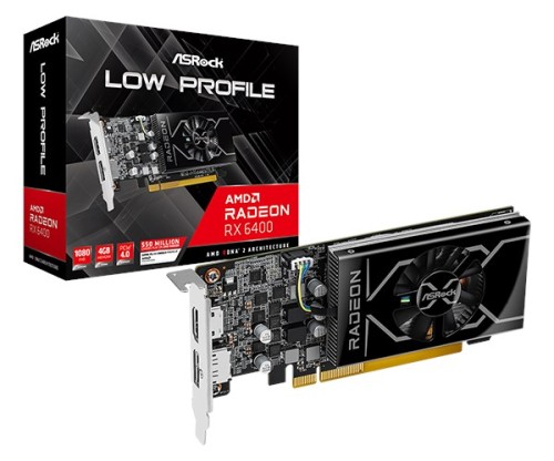 Karta VGA ASRock Radeon RX 6400 Low Profile 4GB GDDR6 64bit HDMI+DP PCIe4.0 - 2184062