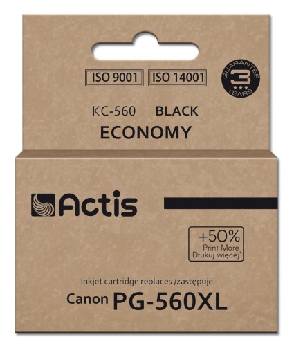 Actis KC-560 Tusz (zamiennik Canon PG-560XL; Supreme; 22 ml; czarny). Drukuje więcej o 50% względem OEM. - 2436292