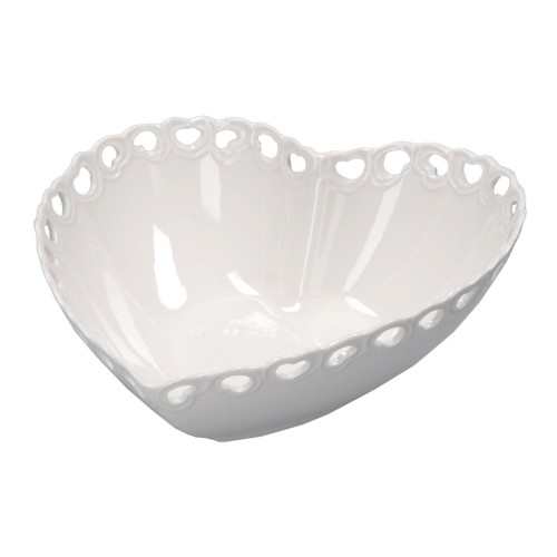 Zdobiona miska Valentino serce - Biały, 20 cm - 2414755