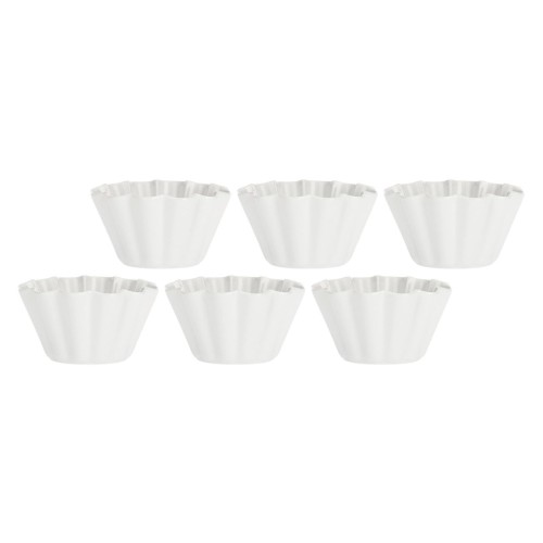 Zestaw 6 małych miseczek Arezzo - Biały, 9 cm - 1883514