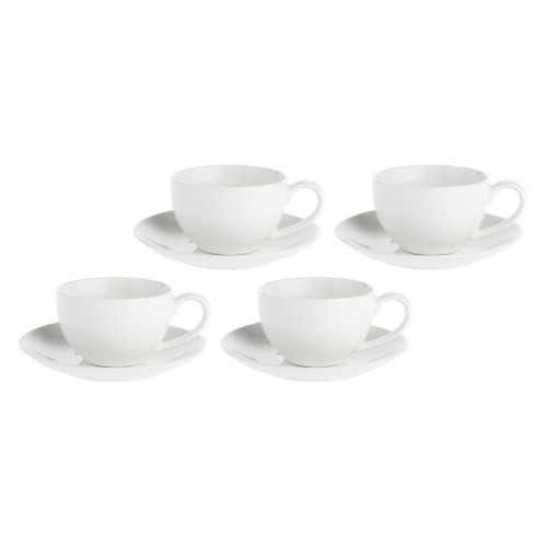 LA PORCELLANA BIANCA ESSENZIALE Zestaw 4 filiżanek ze spodkiem 350 ml - 2415549