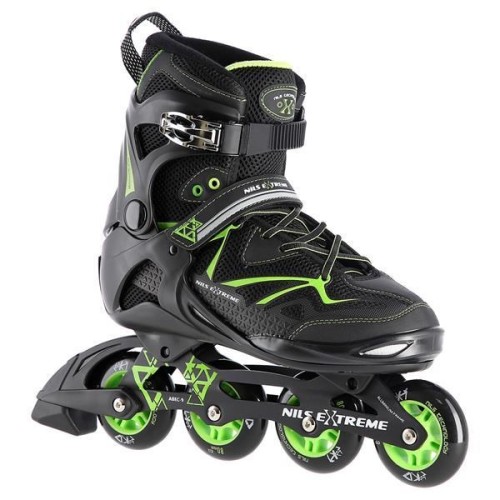 ŁYŻWOROLKI NILS EXTREME NA9022 CZARNO-ZIELONE ROZM. 41 - 2172928