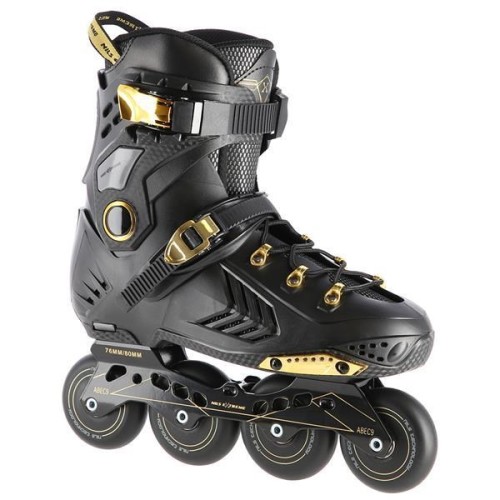 ŁYŻWOROLKI SLALOMOWE NILS EXTREME NA20002 CZARNO-ZŁOTE ROZM. 42 - 2172774
