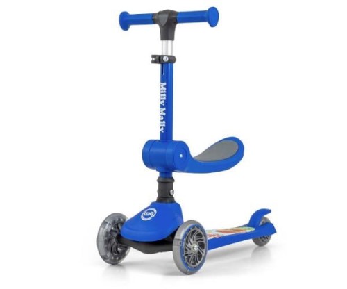 Hulajnoga trójkołowa dla dzieci Scooter Fuzzy Blue Milly Mally - 2065959