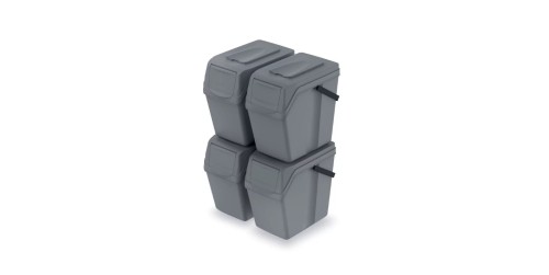 KEDEN KOSZ NA ŚMIECI SORTIBOX 25L SET 4 - SZARY KAMIENNY - 2277193