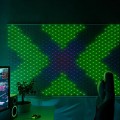 Twinkly Matrix – 480 RGB LED Lampki w kształcie pereł, przezroczysty przewód, 3.3x3.3ft typ wtyczki F - 2262309