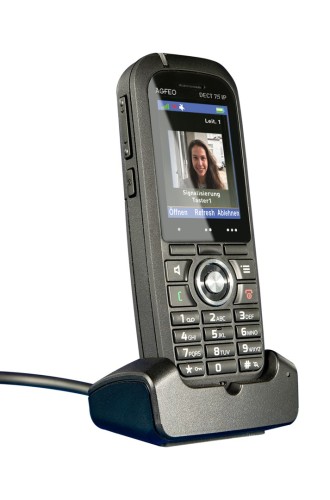 AGFEO DECT 75 IP telefon VoIP Czarny TFT - 2347251