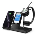 Yealink WH66 Dual UC Zestaw słuchawkowy Bezprzewodowy Opaska na głowę Biuro/centrum telefoniczne USB Typu-A Bluetooth Podstawka do ładowania Czarny - 2347227