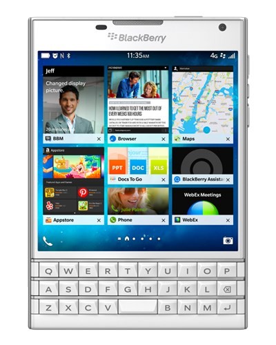 BlackBerry Passport - 11.4 cm (4.5") - 3 GB - 32 GB - 13 MP - BlackBerry OS 10 - White - 2411593