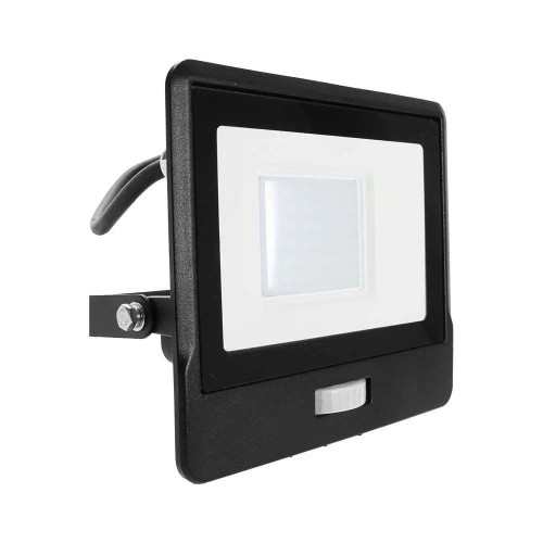 Projektor LED V-TAC 30W SAMSUNG CHIP Czujnik Ruchu Czarny Przewód 1M VT-138S-1 4000K 2340lm 5 Lat Gwarancji - 2318365