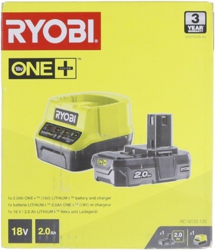 AKUMULATOR LI-ION 2.0AH 18V + ŁADOWARKA ONE+ RC18120-120 - 2414540