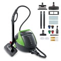 Polti Odkurzacz parowy PTEU0280 Vaporetto Pro 95_Turbo Flexi Power 1100 W, Ciśnienie pary 5 bar, Pojemność zbiornika na wodę 1.3 L, Czarny/Zielony - 2230943