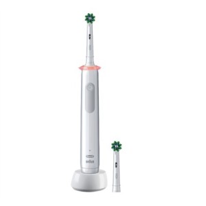 Elektryczna szczoteczka do zębów Oral-B Pro 3 3000 Działanie krzyżowe Akumulator Dla dorosłych Liczba główek szczoteczki w zestawie: 2 Liczba trybów szczotkowania zębów: 3 Biały
