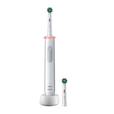 Elektryczna szczoteczka do zębów Oral-B Pro 3 3000 Działanie krzyżowe Akumulator Dla dorosłych Liczba główek szczoteczki w zestawie: 2 Liczba trybów szczotkowania zębów: 3 Biały - 2426387