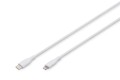 Kabel zasilający DIGITUS silikonowy USB-C - Lightning, USB 2.0 60W, certyfikat MFI, 1m biały - 2428369