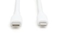 Kabel zasilający DIGITUS silikonowy USB-C - Lightning, USB 2.0 60W, certyfikat MFI, 1m biały - 2428370