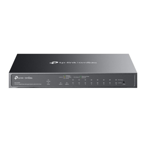 Switch zarządzalny TP-Link Omada ES210GMP 9x10/100/1000 (8x PoE+ 123W) 1xSFP/RJ45 Combo - 2418219