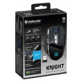 Mysz bezprzewodowa Defender KNIGHT GM-885 optyczna 3200dpi czarna RGB AKUMULATOR 7 przycisków Gaming bezklikowa silent - 2434554