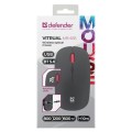 Mysz bezprzewodowa Defender VITRUAL MB-635 optyczna 1600dpi 2.4 GHz + Bluetooth czarna AKUMULATOR bezklikowa silent - 2434589