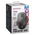 Mysz bezprzewodowa Defender FEAM MM-296 optyczna bezklikowa silent 1600dpi czarna - 2434561