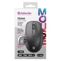 Mysz bezprzewodowa Defender FEAM MM-296 optyczna bezklikowa silent 1600dpi czarna - 2434559