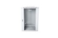 Szafa sieciowa wisząca 19" 15U rack 600x600, drzwi szyba, szary, dzielona, złożona, 60kg - 2440682