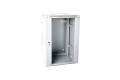 Szafa sieciowa wisząca 19" 15U rack 600x600, drzwi szyba, szary, dzielona, złożona, 60kg - 2440683