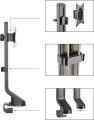 Uchwyt biurkowy do monitora Maclean MC-853 (biurkowy; 17" - 32"; max. 8kg) - 803451