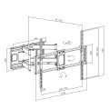 Uchwyt do TV ekonomiczny Maclean, max VESA900x600, 60-120", 120kg, czarny, MC-482 - 1987217