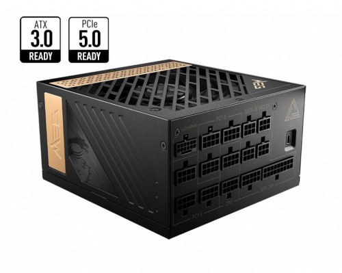 MSI MEG AI1300P PCIE5 moduł zasilaczy 1300 W 24-pin ATX ATX Czarny - 2088978