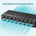 TP-Link LS1008G łącza sieciowe Nie zarządzany Gigabit Ethernet (10/100/1000) Czarny - 2438527