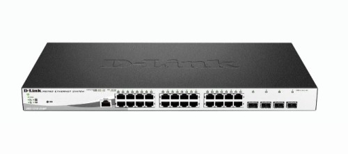 D-Link DGS-1210-28MP/E łącza sieciowe Zarządzany L2 Gigabit Ethernet (10/100/1000) Obsługa PoE 1U Czarny, Szary - 2428657