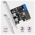 Axagon PCEU-232RS adapter Wewnętrzny USB 3.2 Gen 1 (3.1 Gen 1) - 2438679