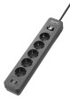 APC PME5U2B-GR ochrona przeciwprzepięciowa Czarny 5 x gniazdo sieciowe 230 V 1,52 m - 2438983