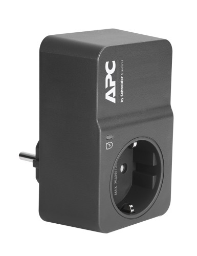 APC PM1WB-GR ochrona przeciwprzepięciowa Czarny 1 x gniazdo sieciowe 230 V - 2429407