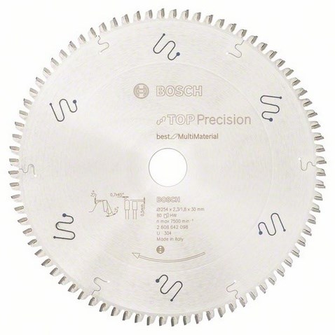 Bosch 2 608 642 098 ostrze do piły tarczowej 25,4 cm 1 szt. - 2432130
