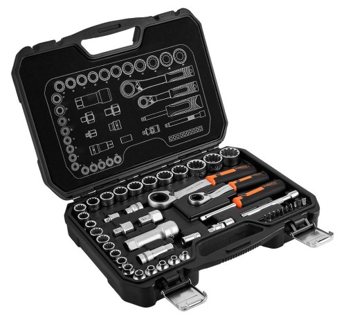 Zestaw nasadek przelotowych 1/4" + 3/8", 46 szt. - 2154104