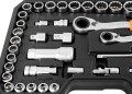 Zestaw nasadek przelotowych 1/4" + 3/8", 46 szt. - 2154101