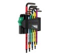 Zestaw kluczy trzpieniowych TORX BO Multicolour, BlackLaser, z magnetyzerem , 967/9 TX BO Multicolour 1 WERA - 2236019