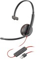 Słuchawki z mikrofonem Poly Blackwire C3210 USB-A Black Headset (Bulk) - 2440101