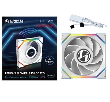 Lian Li UNI FAN SL Wireless LCD 120 Reverse Blade Obudowa komputera Wentylator 12 cm Biały 1 szt. - 2427225